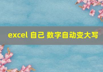 excel 自己 数字自动变大写